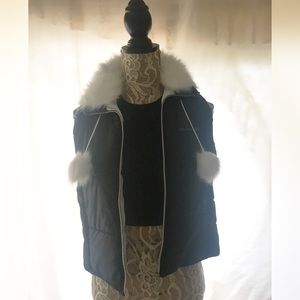 Black Guess puffer vest